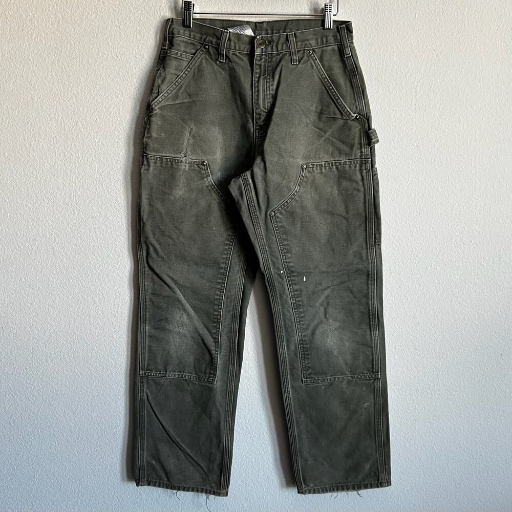 Carhartt B136 MOS green double knee work wear carpenter pants